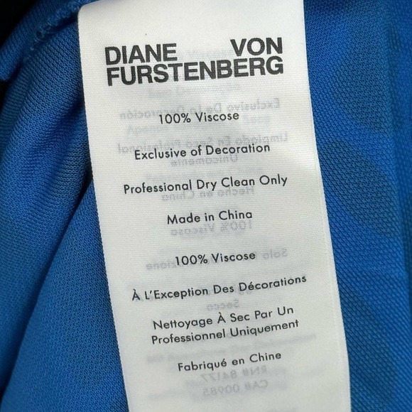 Diane Von Furstenberg David Leopard-Print Minidress Belmont Leo Sky Blue XS NWOT - Picture 10 of 10